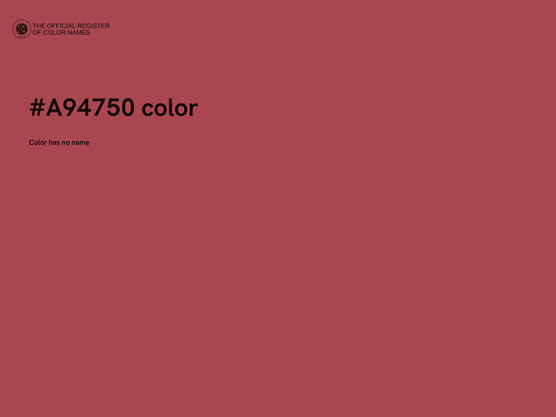 #A94750 color image