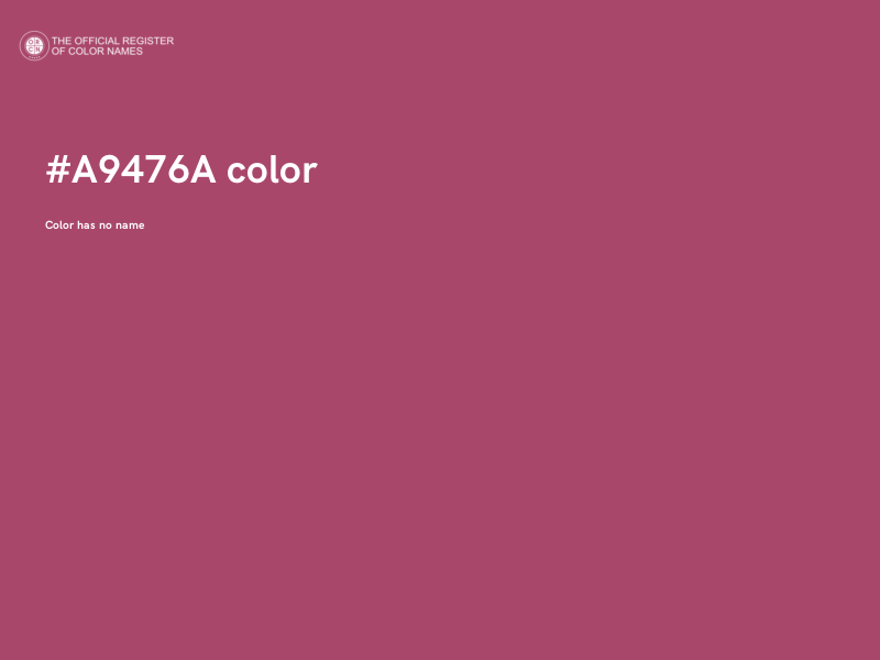 #A9476A color image