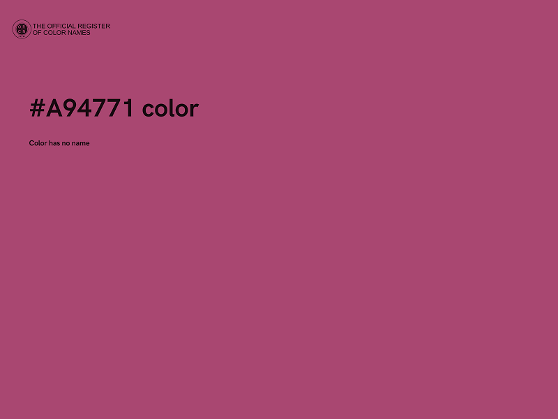 #A94771 color image