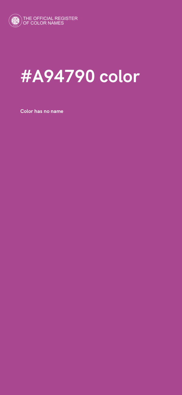 #A94790 color image