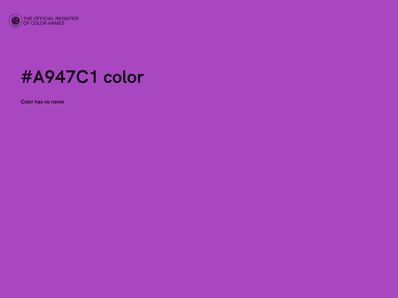 #A947C1 color image