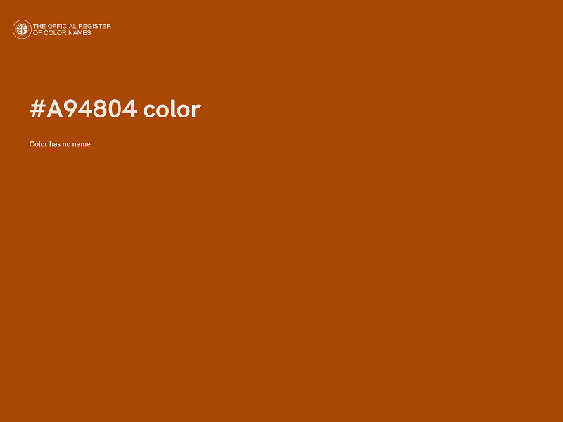 #A94804 color image