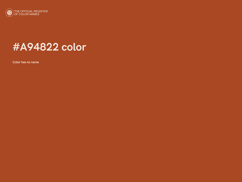 #A94822 color image