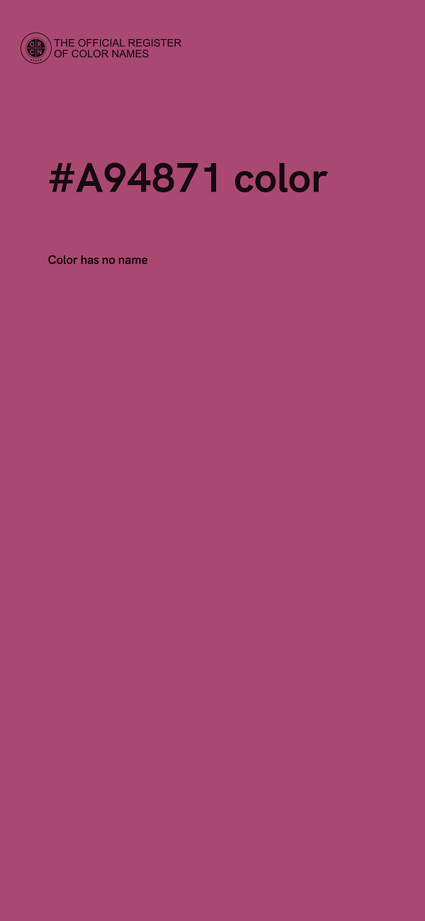#A94871 color image
