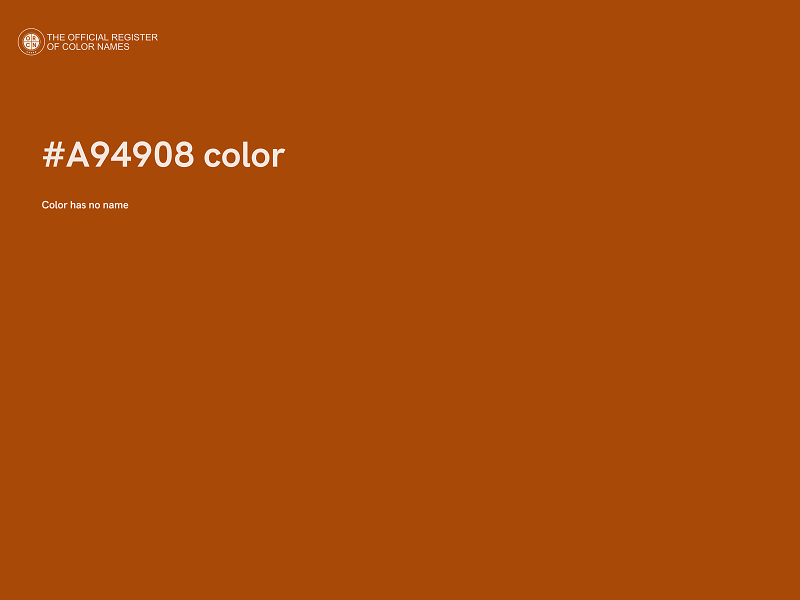 #A94908 color image