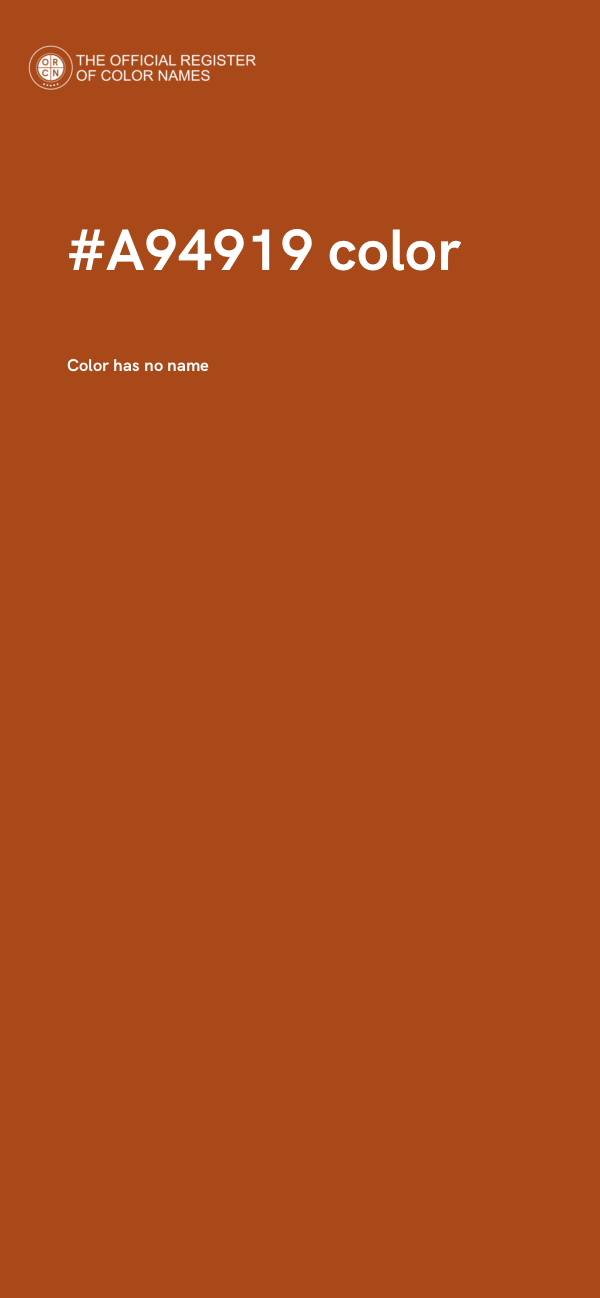 #A94919 color image