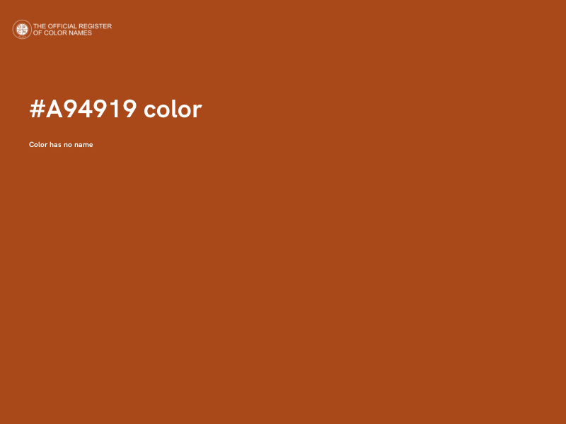 #A94919 color image