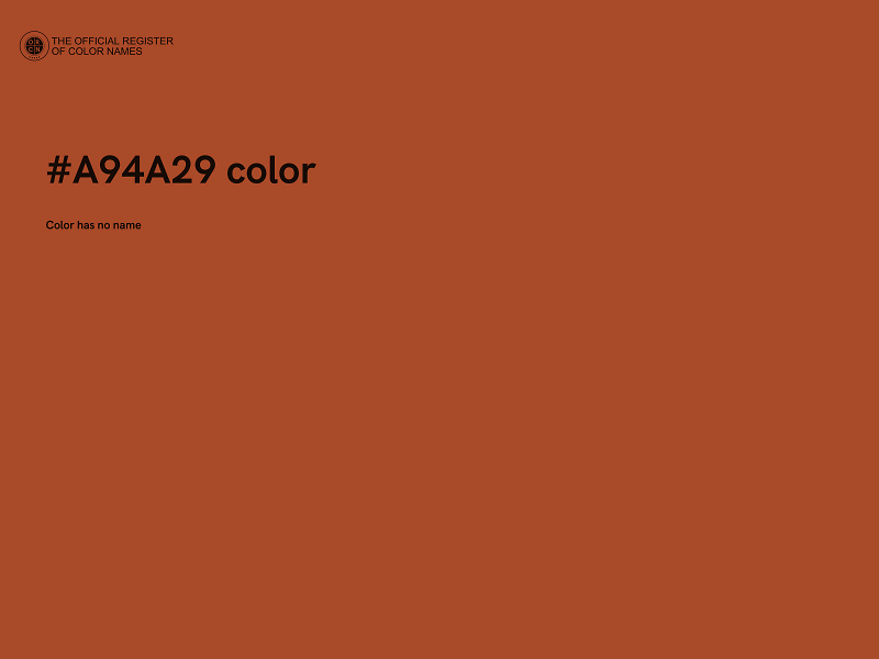 #A94A29 color image