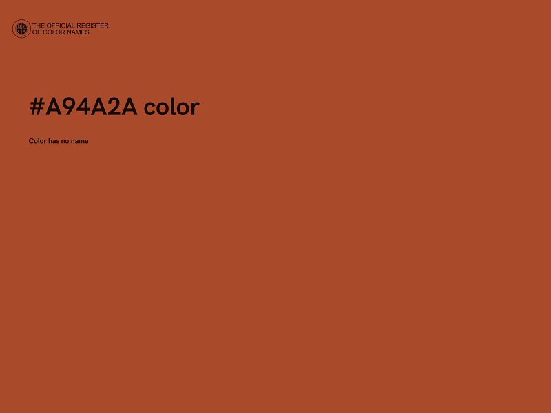 #A94A2A color image