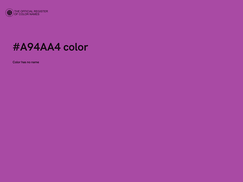 #A94AA4 color image