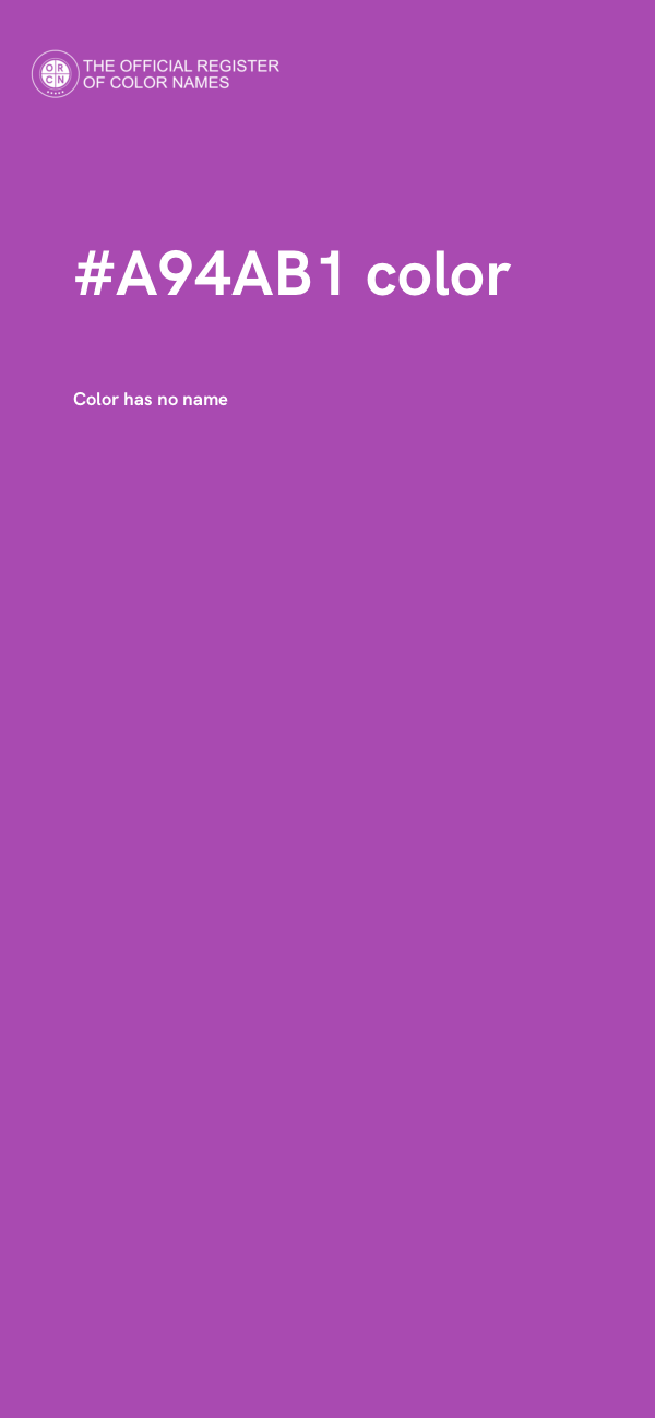 #A94AB1 color image