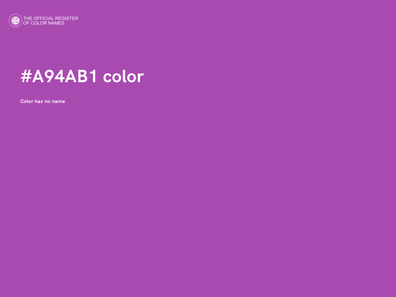 #A94AB1 color image