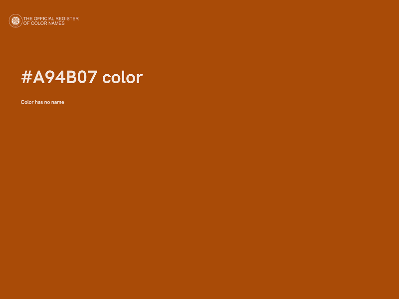 #A94B07 color image