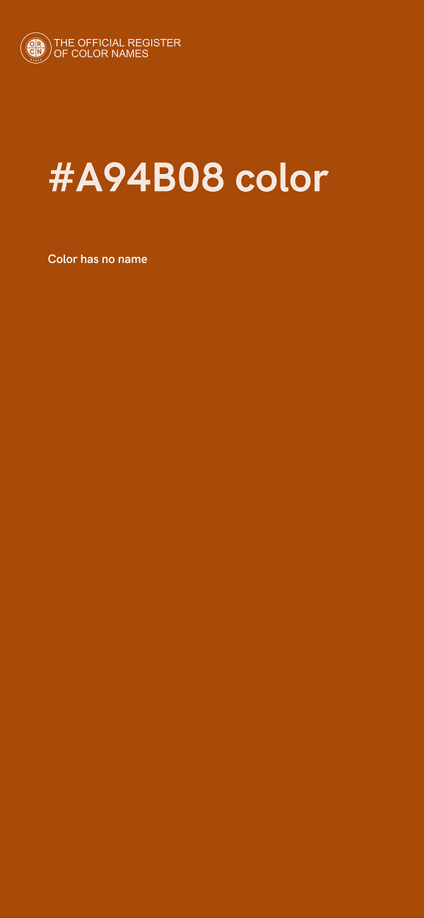 #A94B08 color image
