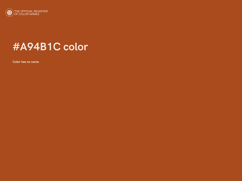 #A94B1C color image