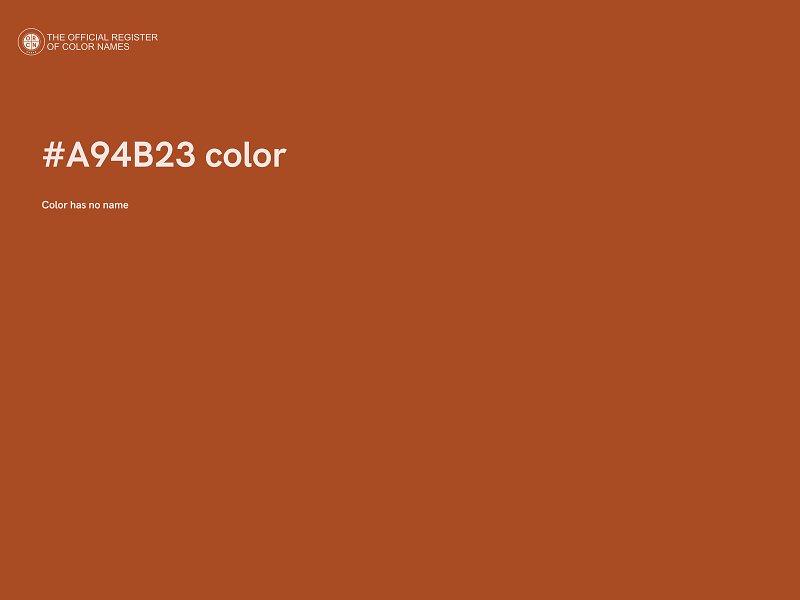 #A94B23 color image