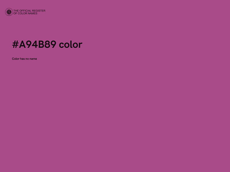 #A94B89 color image