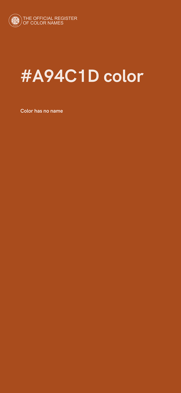 #A94C1D color image