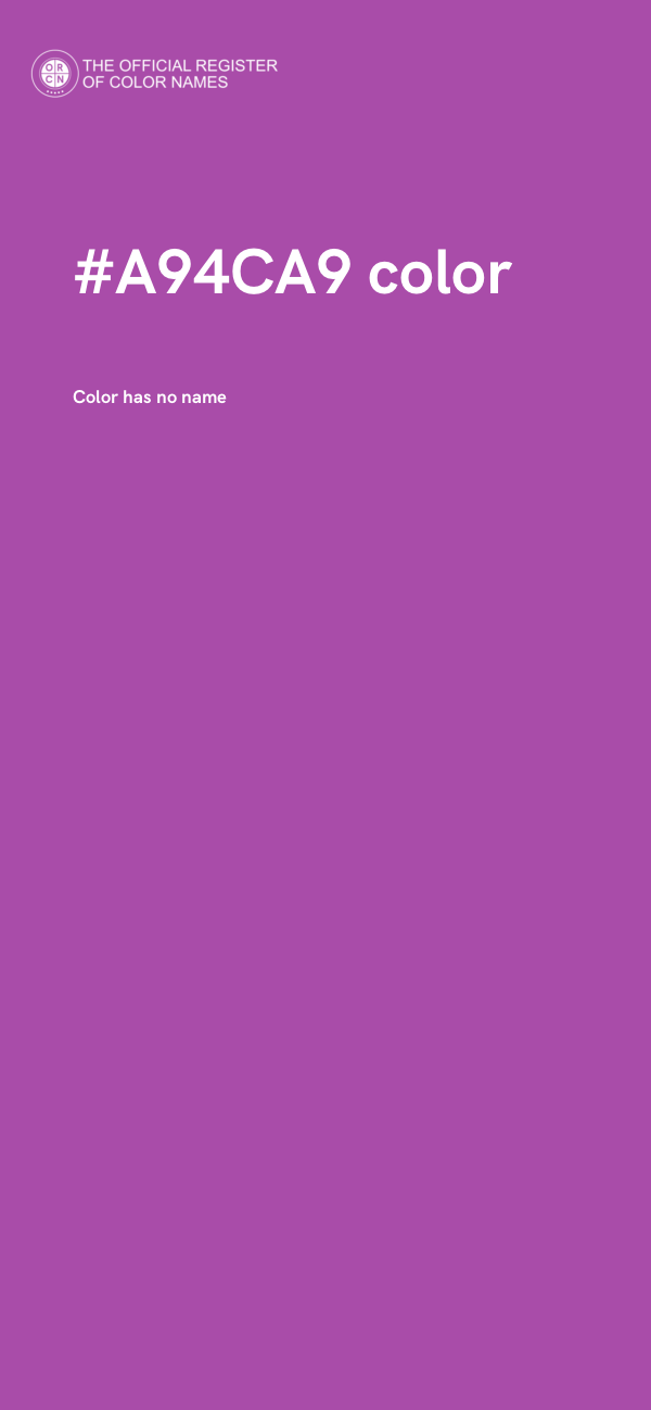 #A94CA9 color image