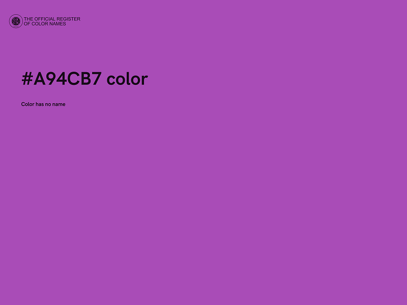 #A94CB7 color image
