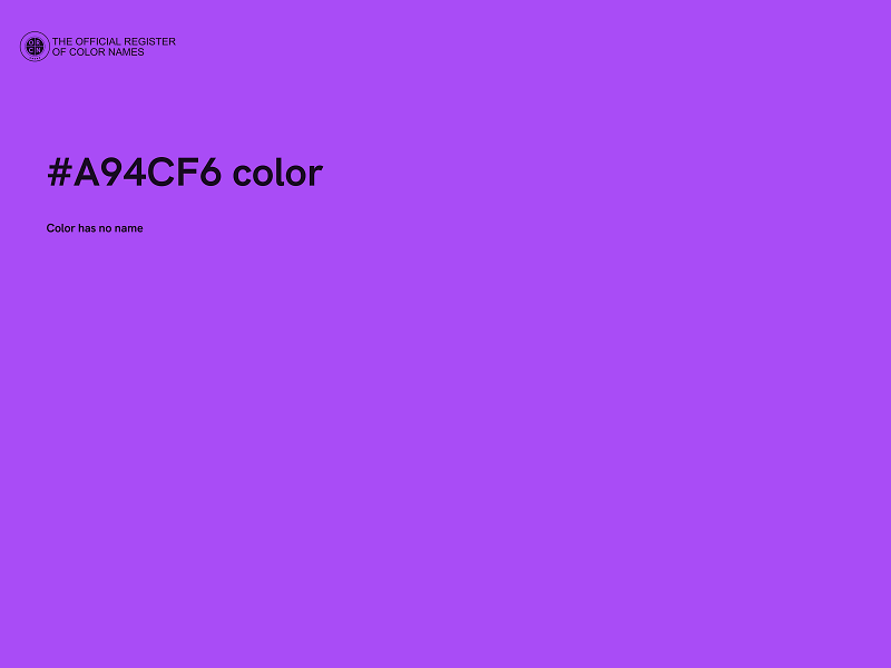 #A94CF6 color image