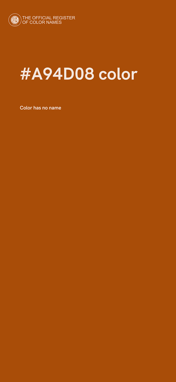 #A94D08 color image