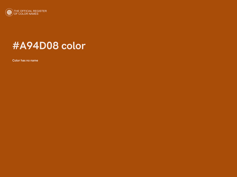 #A94D08 color image