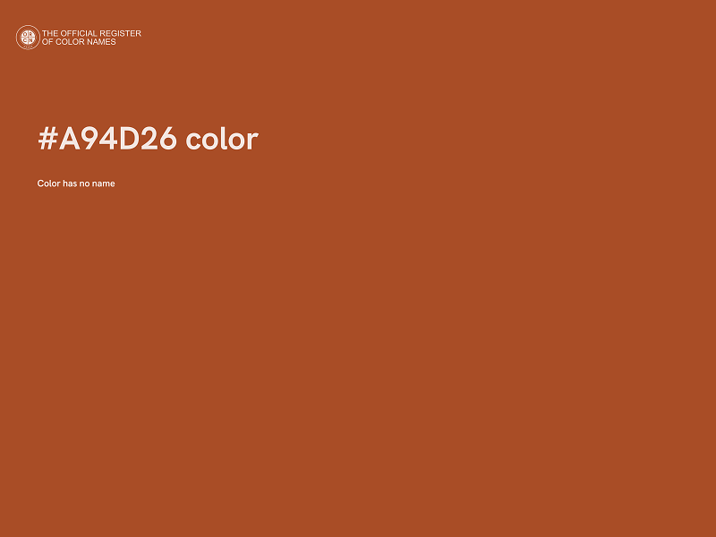 #A94D26 color image