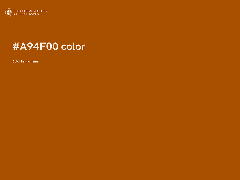 #A94F00 color image