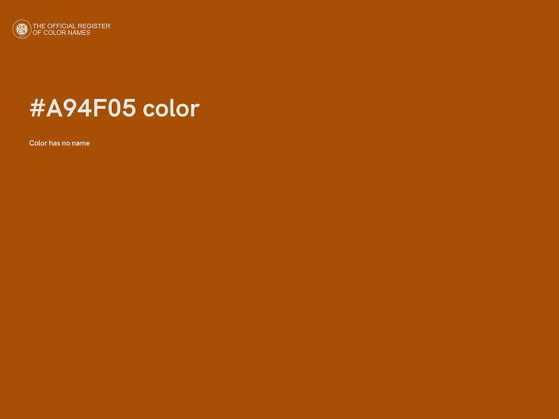 #A94F05 color image