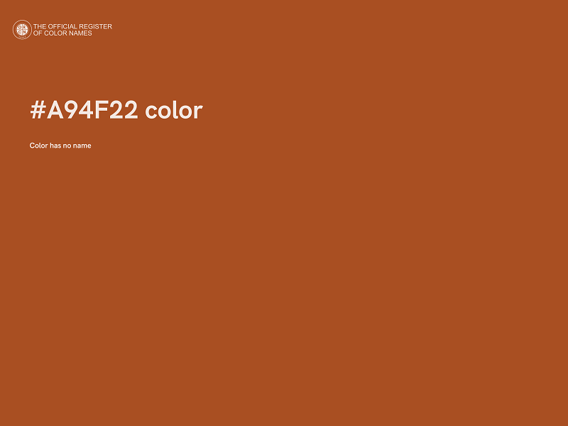 #A94F22 color image