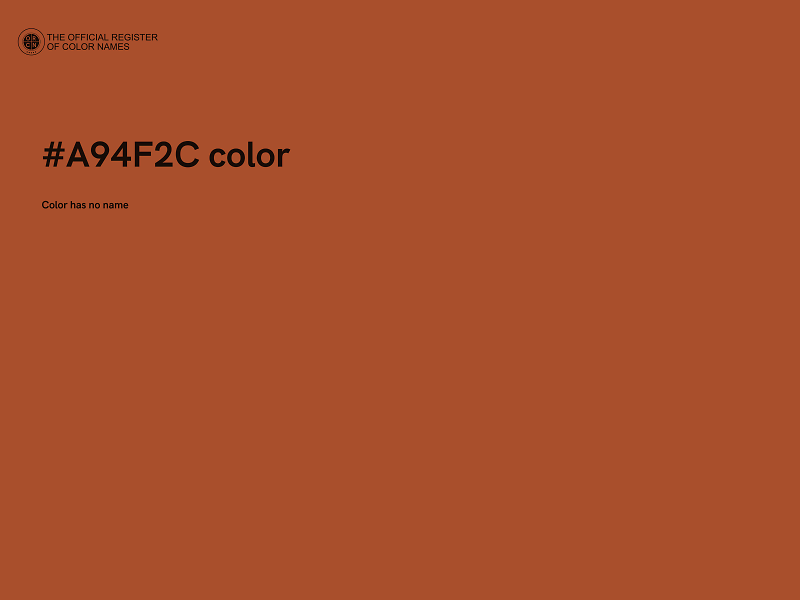 #A94F2C color image