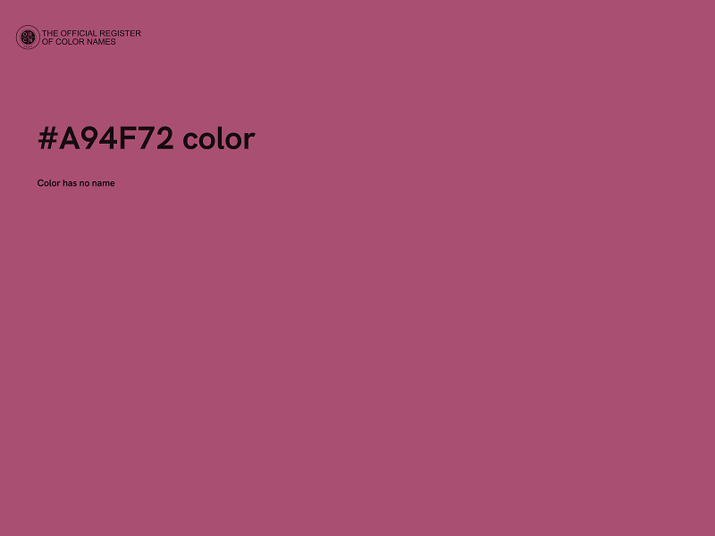 #A94F72 color image