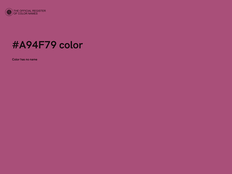 #A94F79 color image