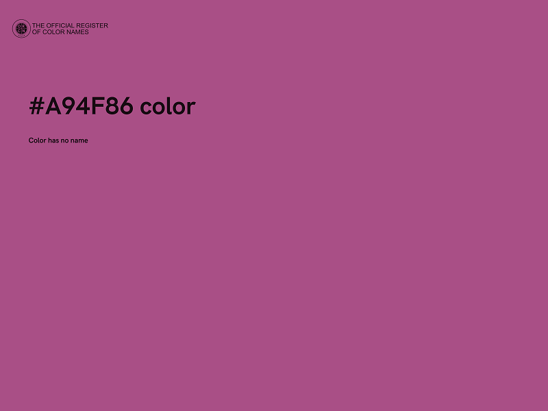 #A94F86 color image