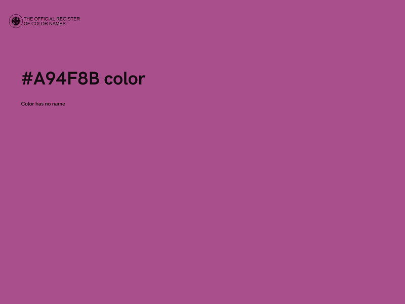 #A94F8B color image