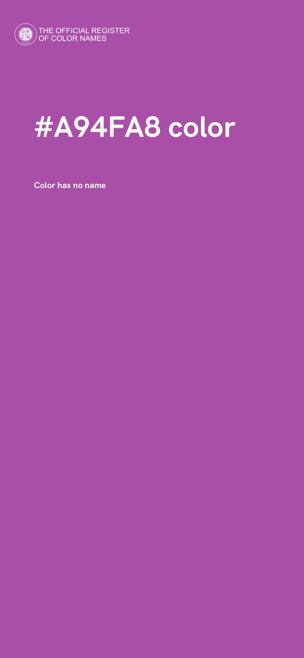 #A94FA8 color image