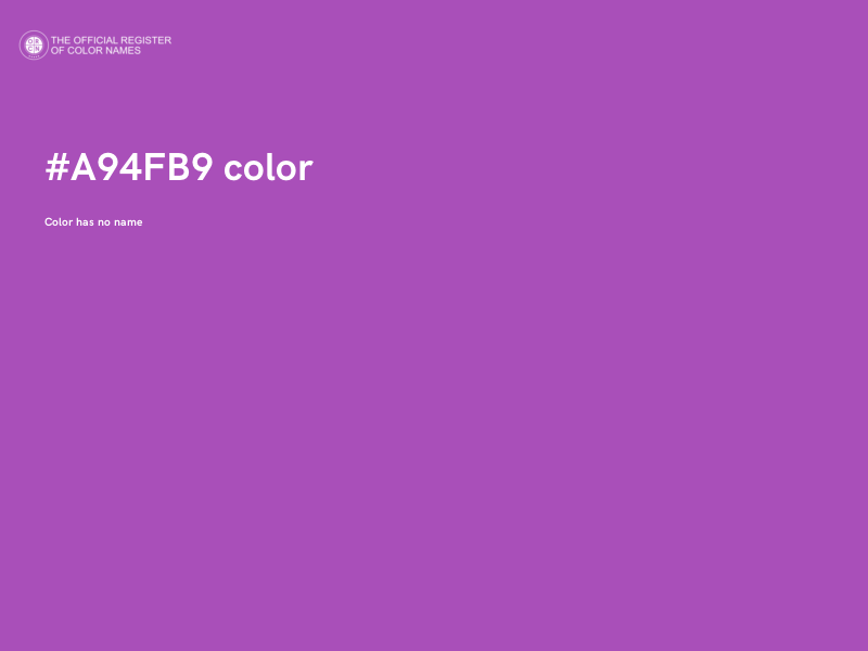 #A94FB9 color image