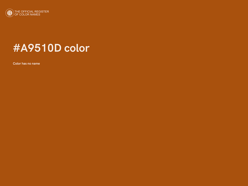 #A9510D color image