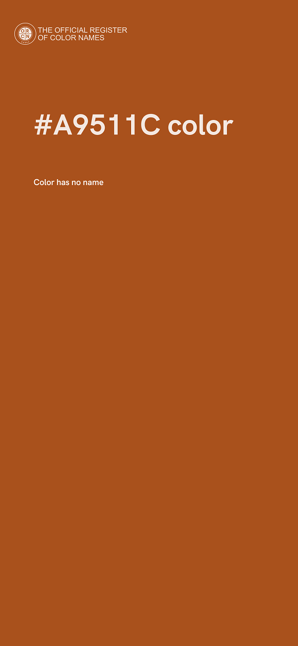 #A9511C color image