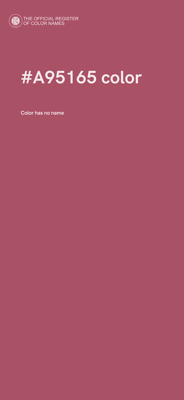 #A95165 color image