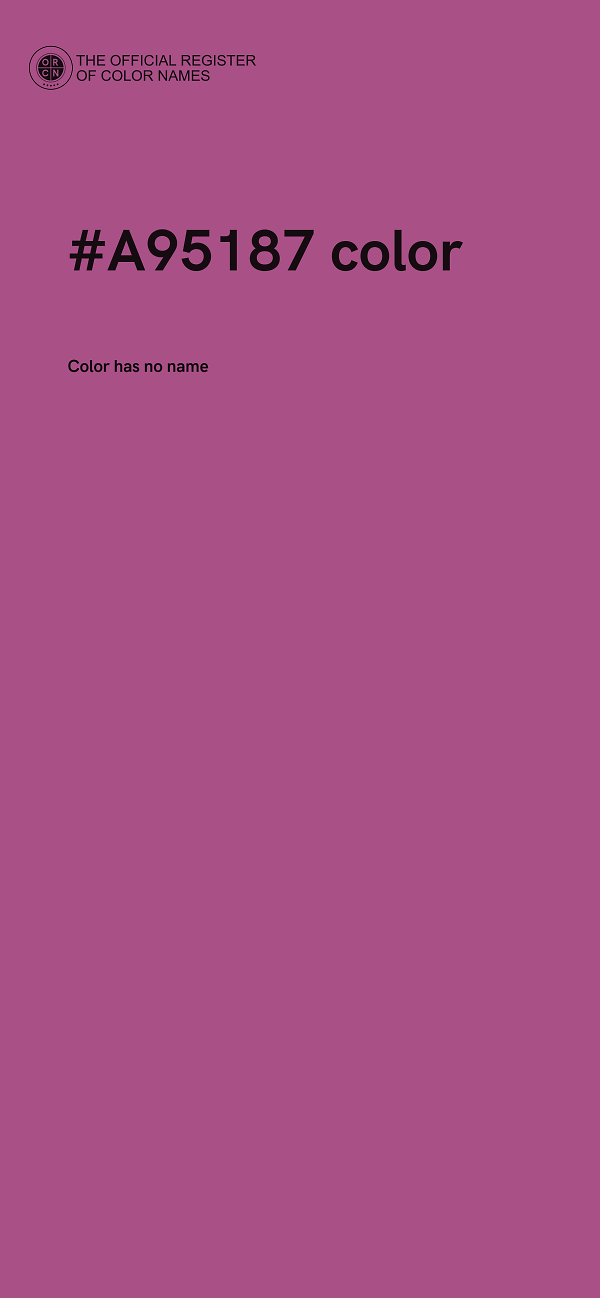 #A95187 color image