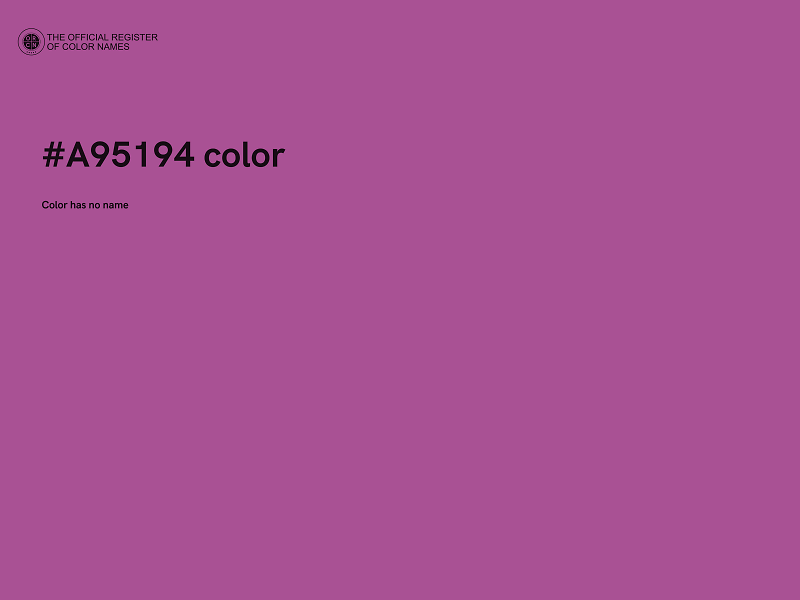#A95194 color image