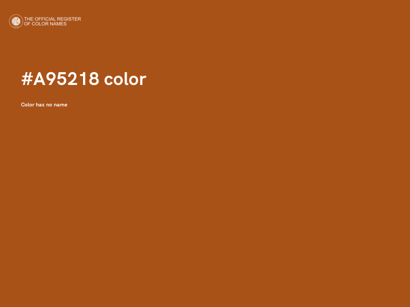 #A95218 color image