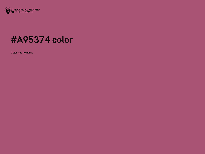 #A95374 color image