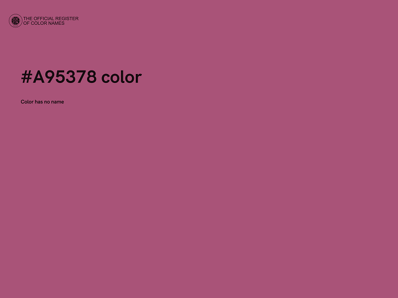 #A95378 color image