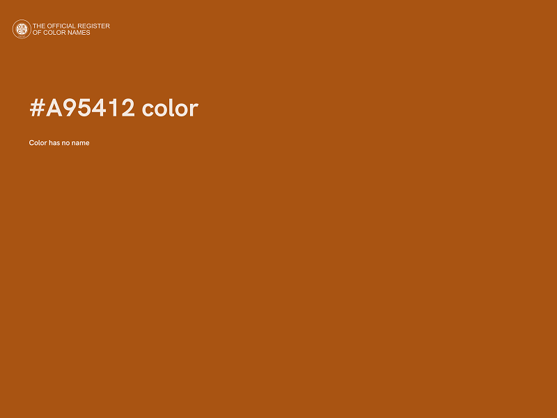 #A95412 color image