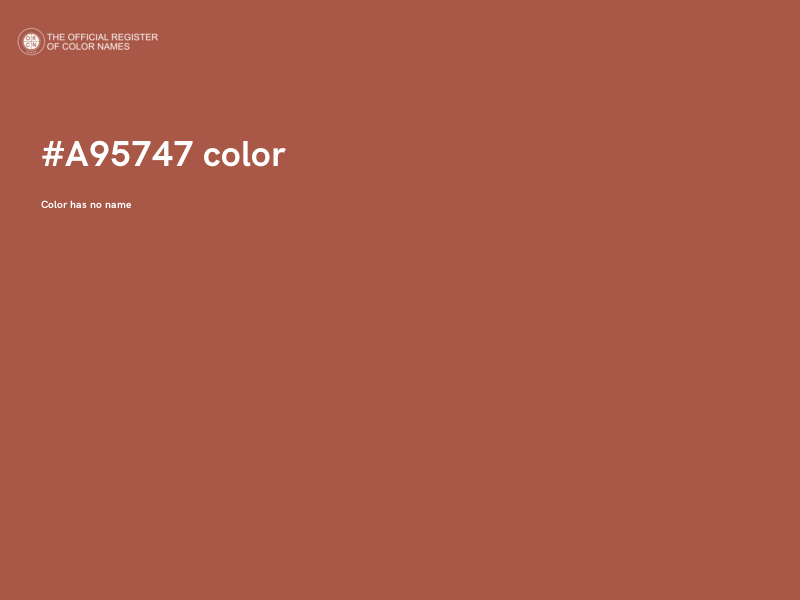 #A95747 color image