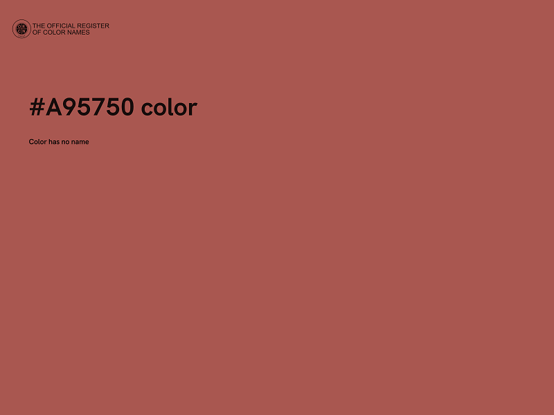 #A95750 color image