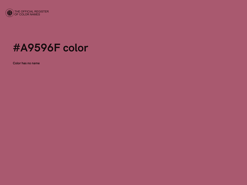 #A9596F color image